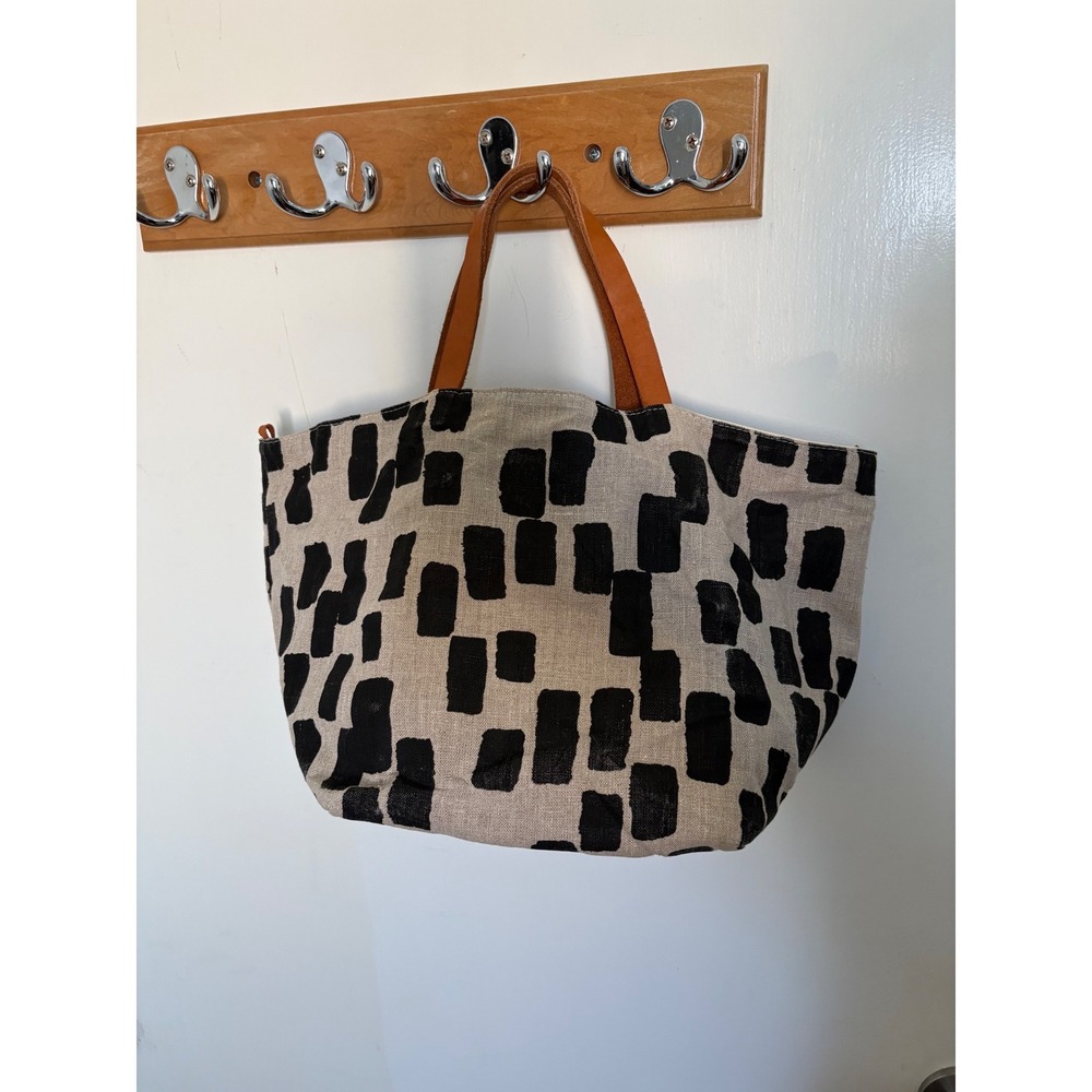 Bookhou Tote Bag Set with Leather Handles and 2 Storage Bins LOT